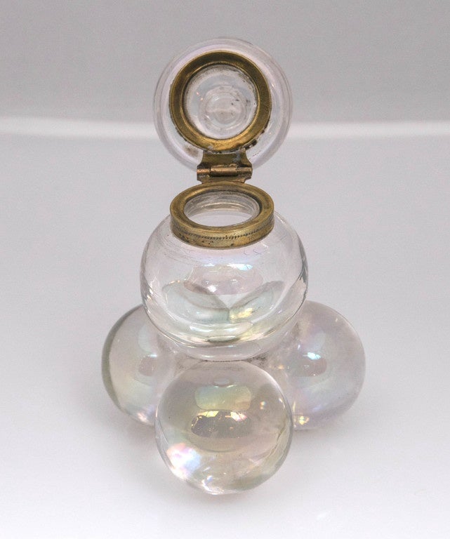antique glass inkwells