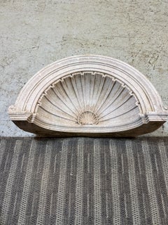 Late 19th Century Neoclassical Carved Marble, Stone Shell Niche Cap