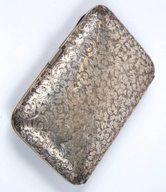 Antique 1886 English Sterling Silver Cigarette Case or What Not Case