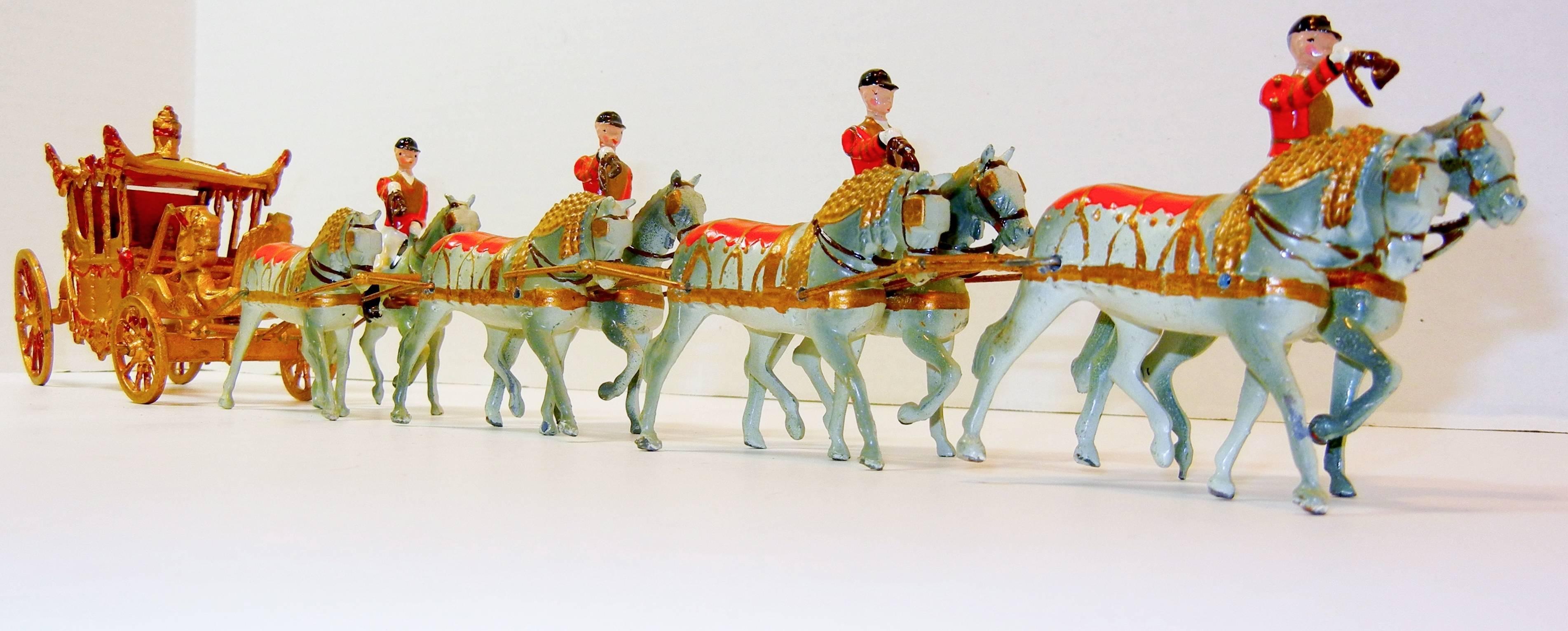 Mid-20th Century George VI Coronation of 1937, Toy State Coach of England by W. Britain Ltd