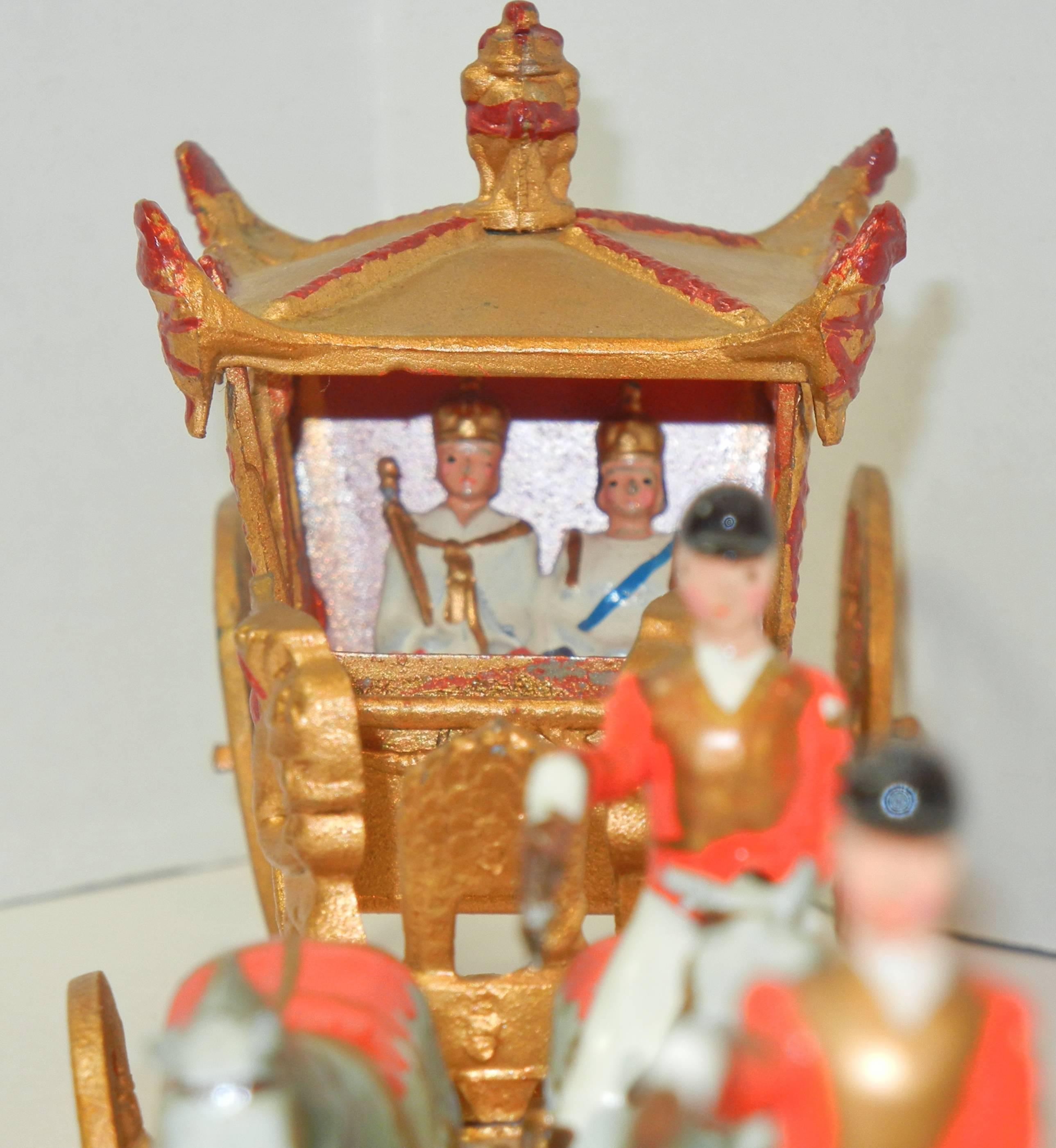 English George VI Coronation of 1937, Toy State Coach of England by W. Britain Ltd