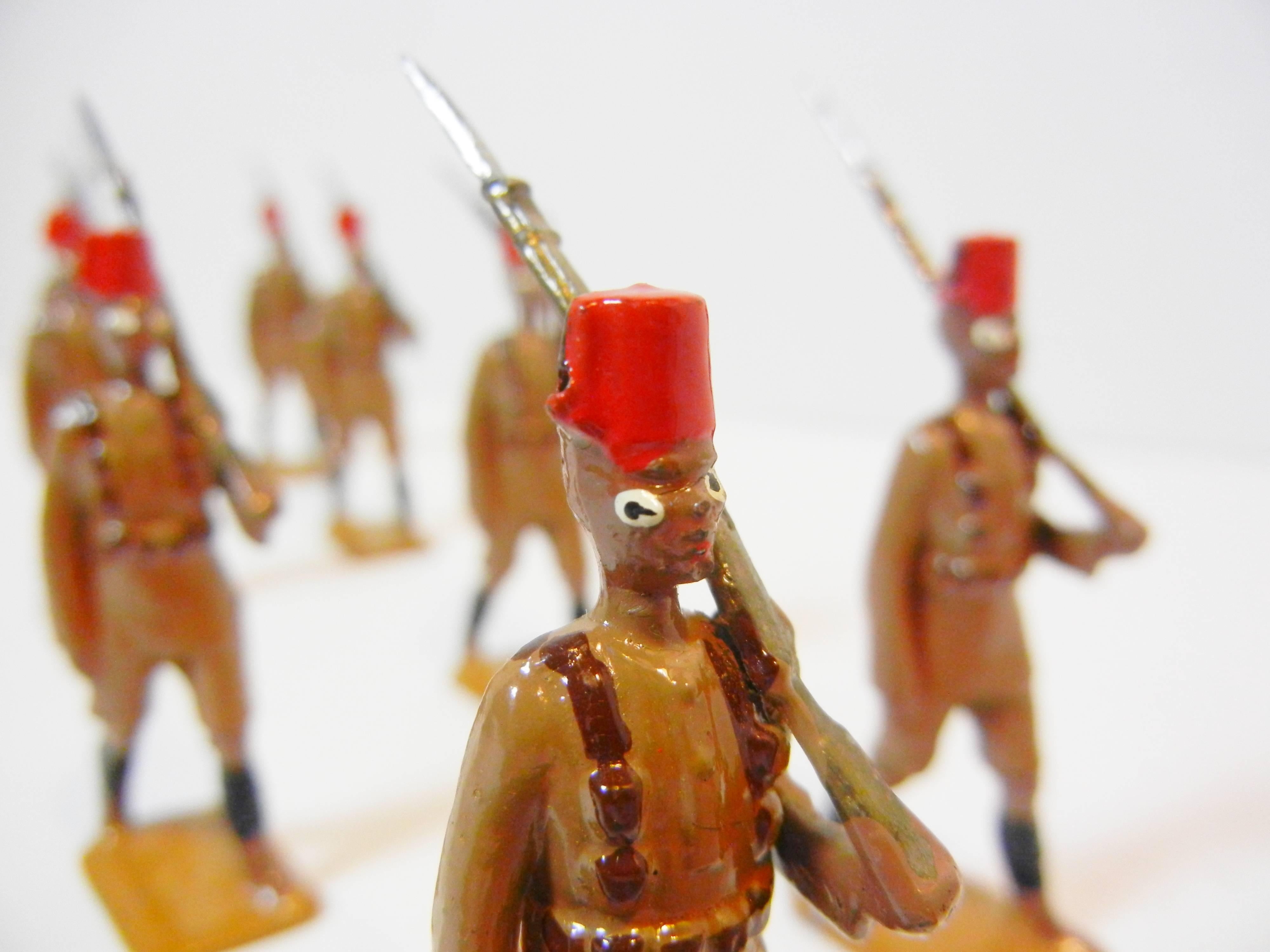 Molded King's African Rifles, Vintage Toy Soldiers by W. Britain Ltd