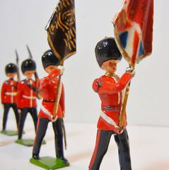 Color Party of the Scots Guards, Vintage Lead Toy Soldiers by W. Britain Ltd