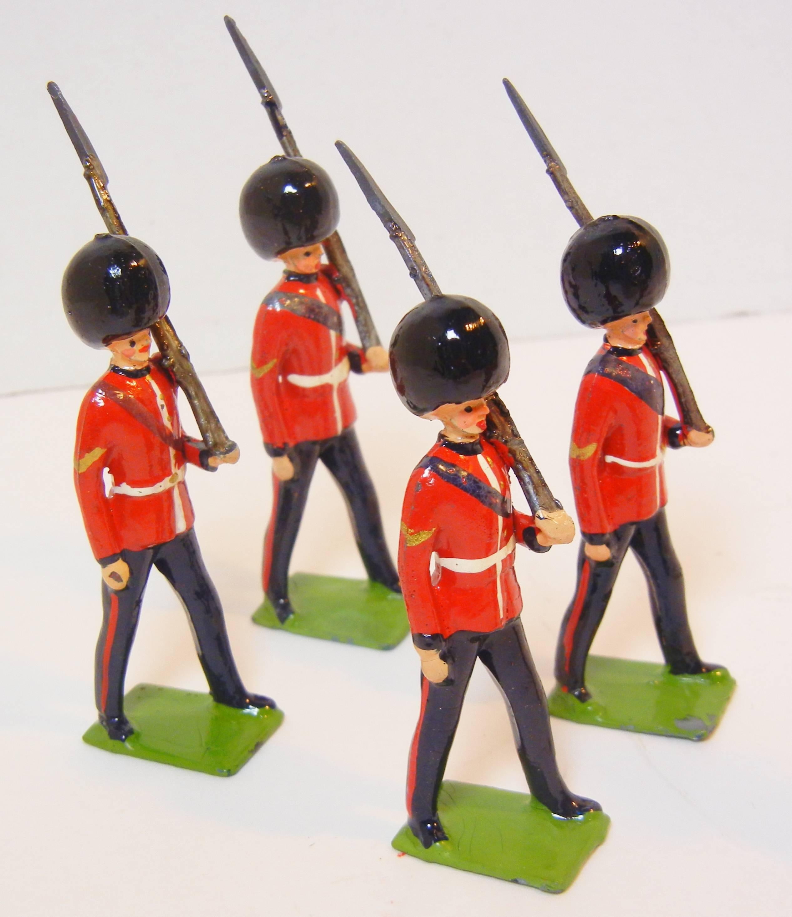 Campaign Color Party of the Scots Guards, Vintage Lead Toy Soldiers by W. Britain Ltd