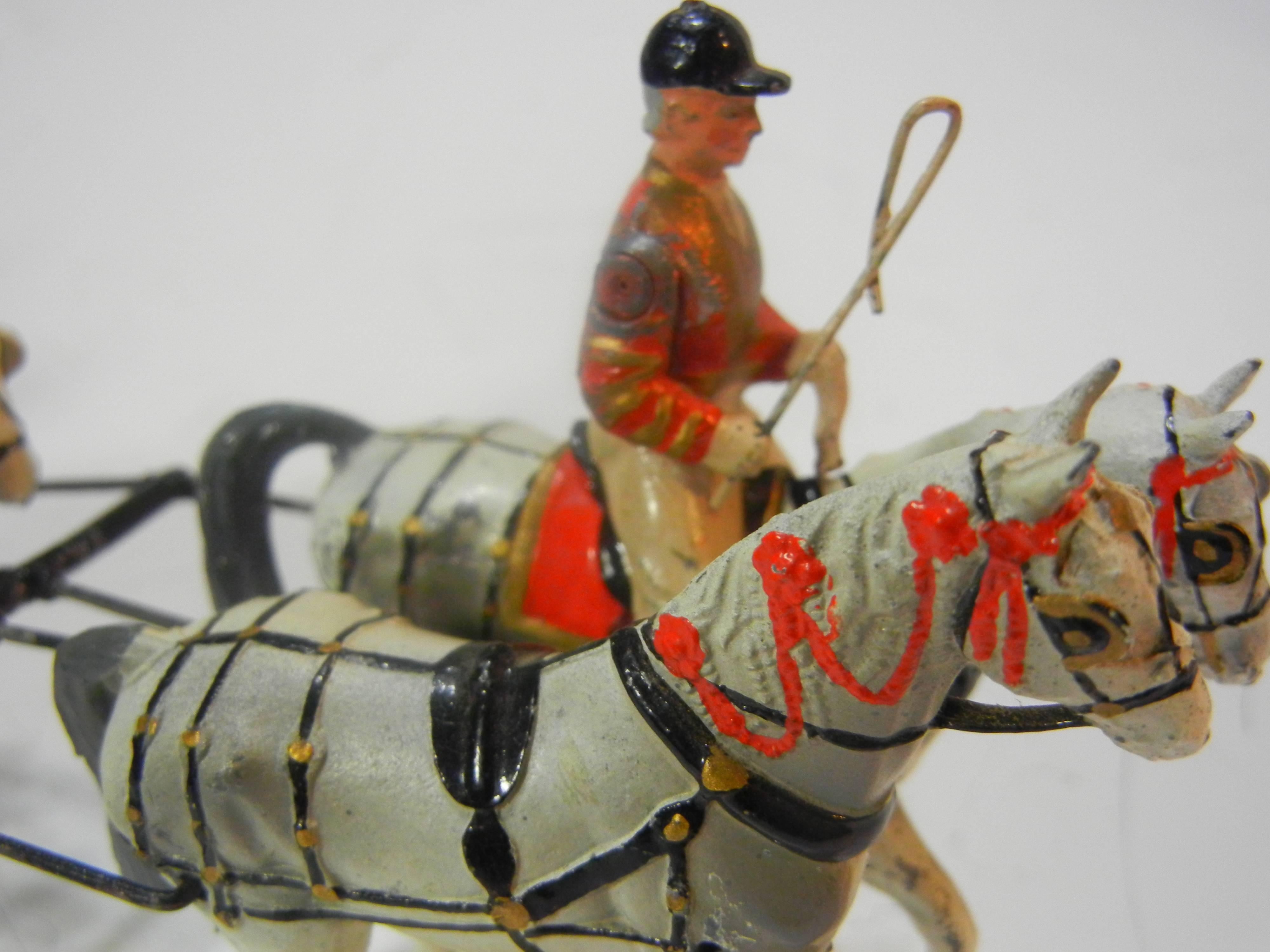 20th Century Elizabeth II in State Landau, Team of Six Windsor Greys, Britains Ltd. Toy, 1955