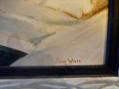 New England Winter Day, John Wolfe, Oil Paint on Academy Board, circa 1950