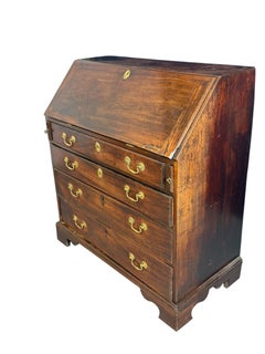18th-century style Georgian mahogany slant-front writing bureau
