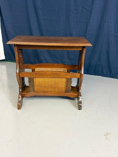 Vintage wooden magazine rack side table