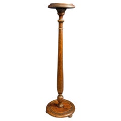 Antique turned wood pedestal stand or Jardinere