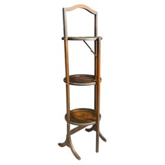 Antique three-tier folding cake stand