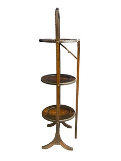 Antique three-tier folding cake stand
