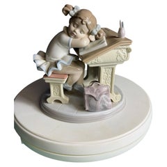 Lladró porcelain figurine titled "Waiting for the Bell"