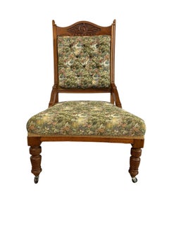 Antique Victorian Eastlake-style parlor or nursing chair