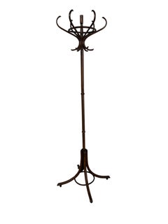 Porte-manteaux et porte-chapeaux vintage en bois courbé, dans le style de Michael Thonet
