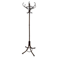 Porte-manteaux et porte-chapeaux vintage en bois courbé, dans le style de Michael Thonet