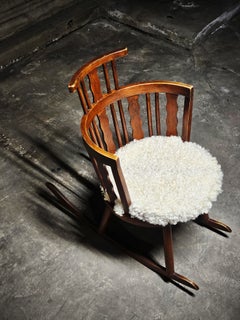 Rare rocking chair by Steneby hemslöjd, Sweden, 1930s