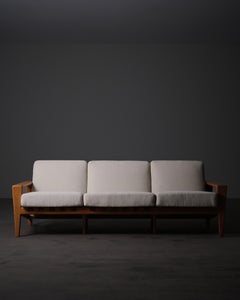 Sofa “Bodö” by Svante Skogh in Oak and Leather, Sweden, 1950s
