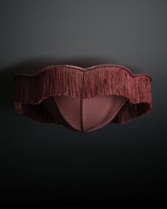 Ceiling Light in Pink Fabric, Sweden, Early 20th Century