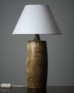 “Rubus” Table Lamp by Gunnar Nylund for Rörstrand in Glazed Stoneware, 1940s