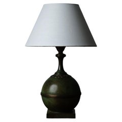 Lampe de table modèle 56 de GAB, en bronze patiné, Suède, années 1930