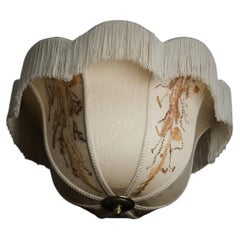 Swedish Mid-Century Parchment and Pressed Flower Ceiling Lamp, 1950s