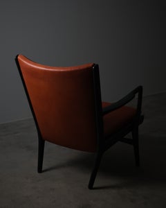 Hans J. Wegner AP 16 Lounge Chair in Leather for A.P. Stolen, Denmark, 1960s