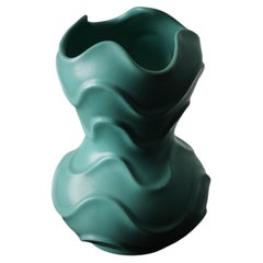 Rare Ewald Dahlskog Turquoise Ceramic Vase for Bobergs Fajansfabrik, 1930s