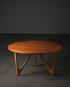 Großer Couchtisch aus Teak und Buche von Kurt Østervig für Jason, Dänemark, 1953
