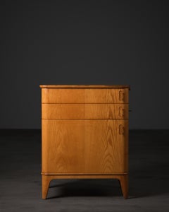 Swedish Elm Sewing Table Attributed to Axel Larsson for SMF Bodafors, 1930–1940s