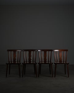 Set of Four Swedish Pine Chairs by Åby Möbelfabrik, 1940s