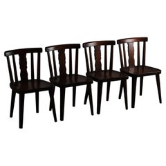 Set of Four Swedish Pine Chairs by Åby Möbelfabrik, 1940s