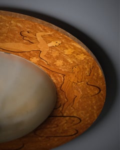 Rare Ceiling Light by Birger Ekman, Sweden, 1930s