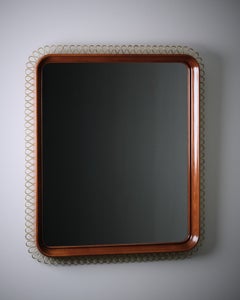 Large Scandinavian Modern Mirror, Sweden, 1950s