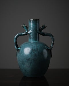 Eva Jancke-Björk, vase avec anses en forme de salamandre, Bo Fajans, Suède