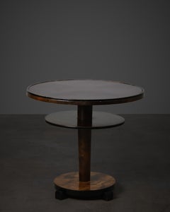 Mesa auxiliar sueca «Grace» poco común, de abedul y laminado rojo, Suecia, década de 1930