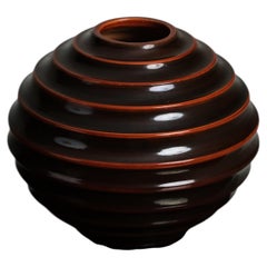 Ewald Dahlskog, Art-Déco-Vase „Kulvas“ für Bo Fajans, Schweden, 1930er Jahre