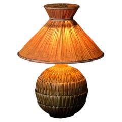 Lampe de table rare en grès, créée par Gertrud Lönegren pour Rörstrand, Suède, années 1930
