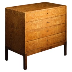 Exceptional Scandinavian Modern Chest of Drawers in Masur Birch, 1950s