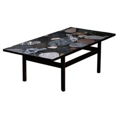 Erling Viksjø Conglo Coffee Table with Inlaid Stone, Norway, 1960s
