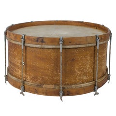 Antique Birdseye Maple Bass Drum, Early 20th Century