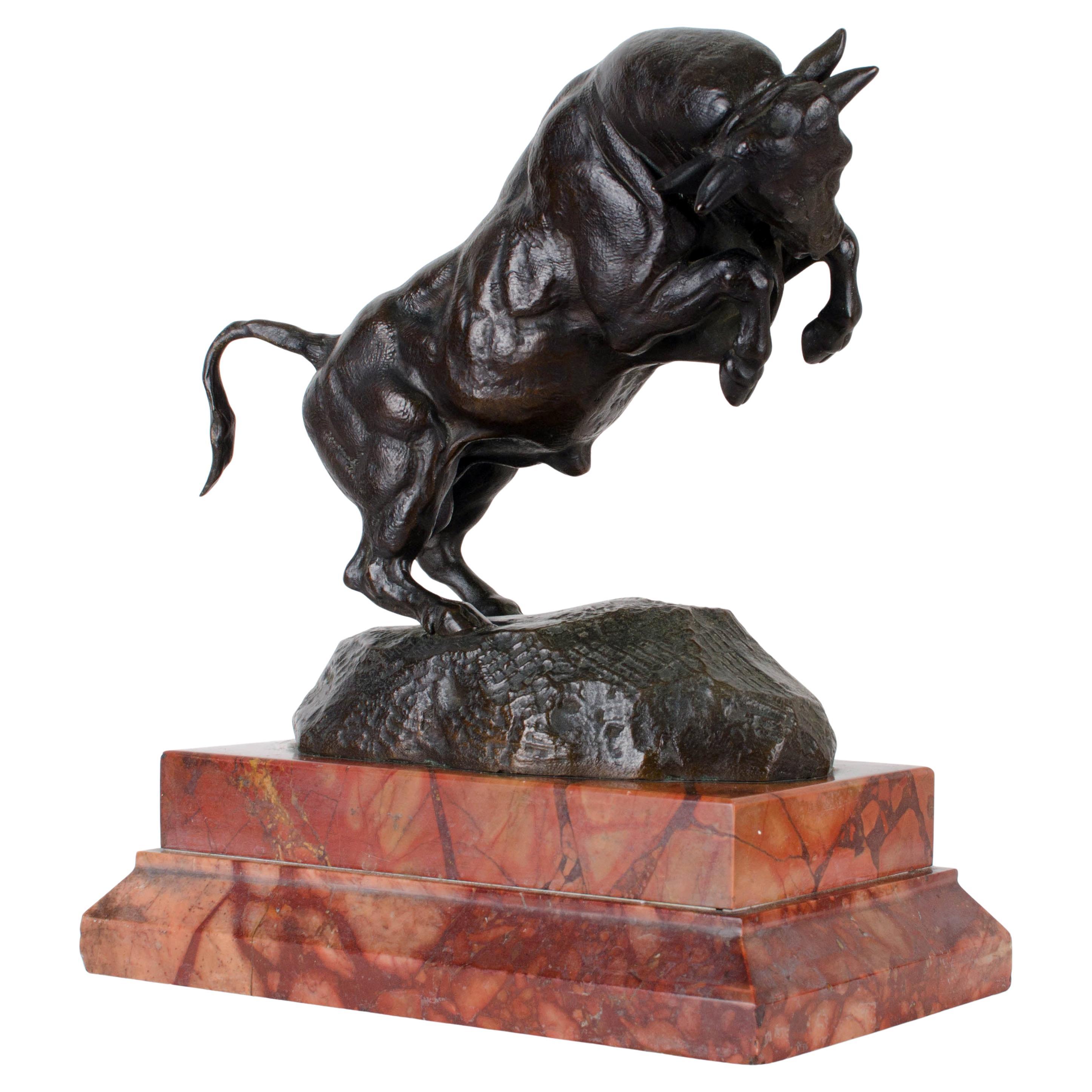 Antoine-Louis Barye - Taureau Cabré For Sale