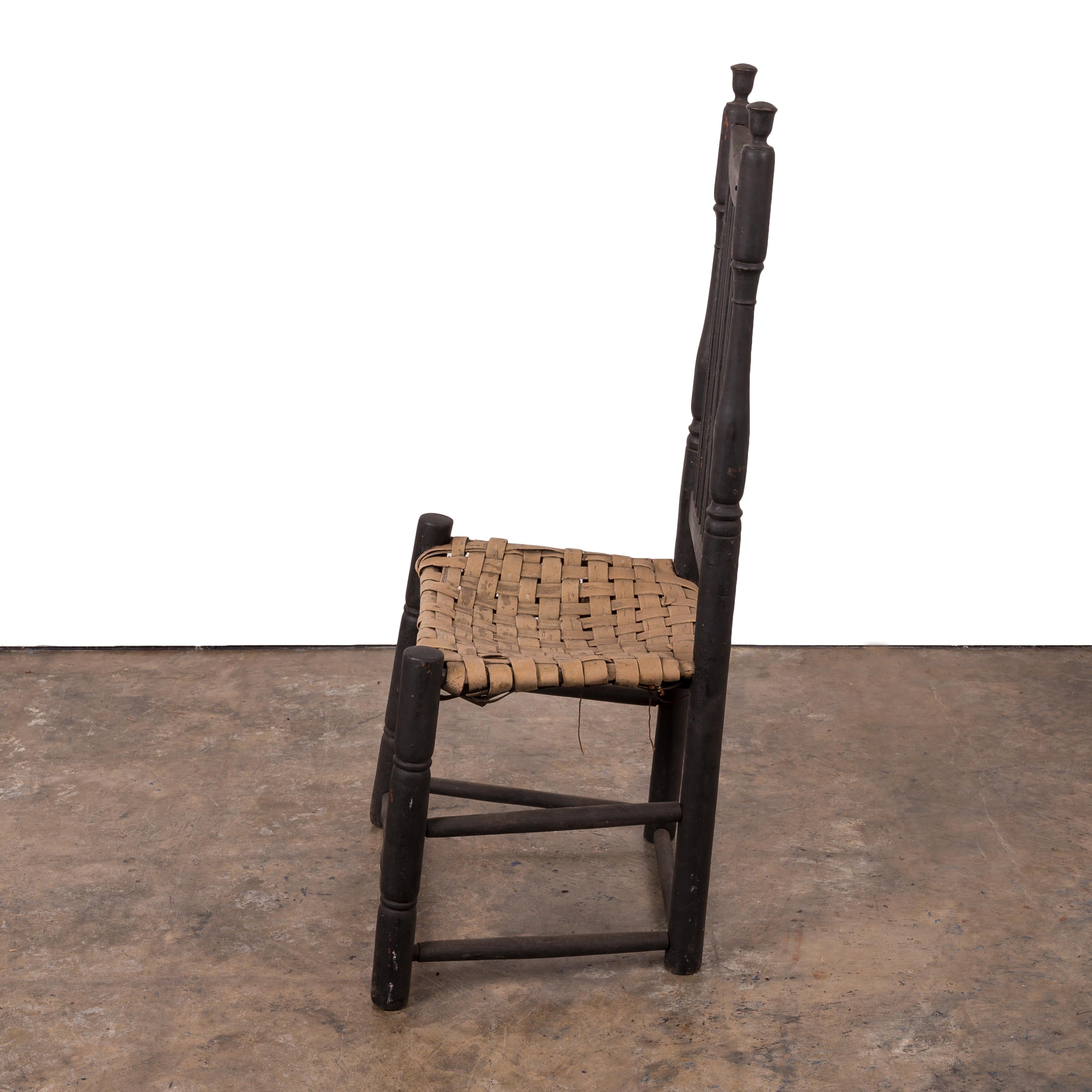 Chaise à dossier à empiècement, Connecticut, 18e siècle en vente 2