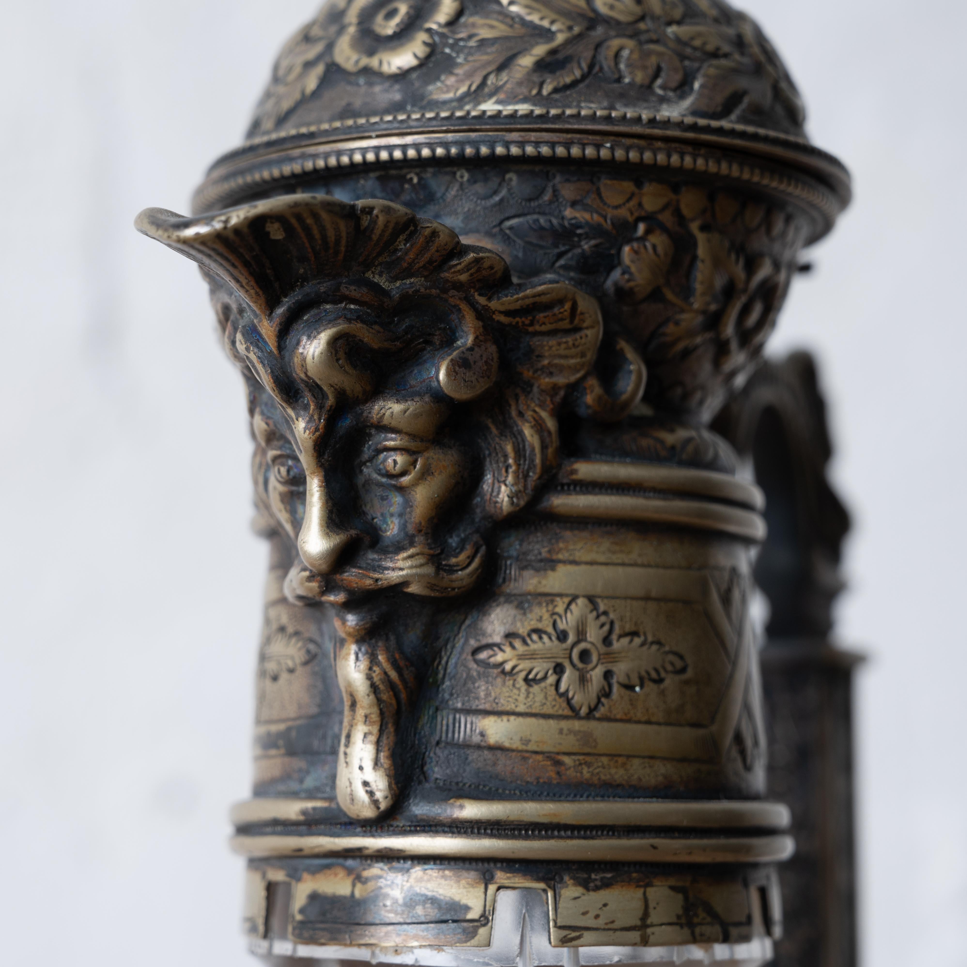 Viktorianischer Bacchus-Flakon, um 1890 im Zustand „Gut“ im Angebot in Savannah, GA