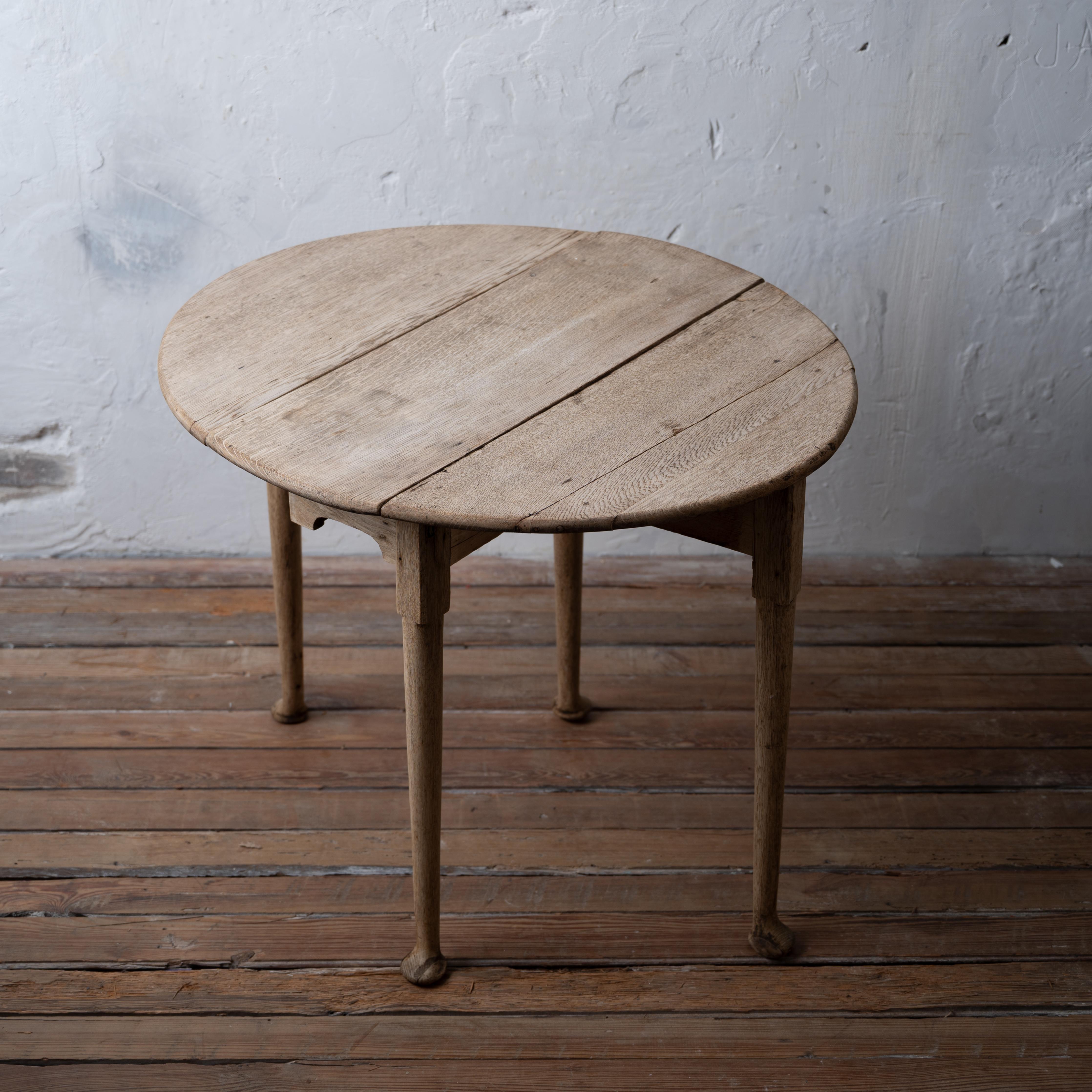 Georgian Bleached Oak Drop Leaf Table For Sale 3
