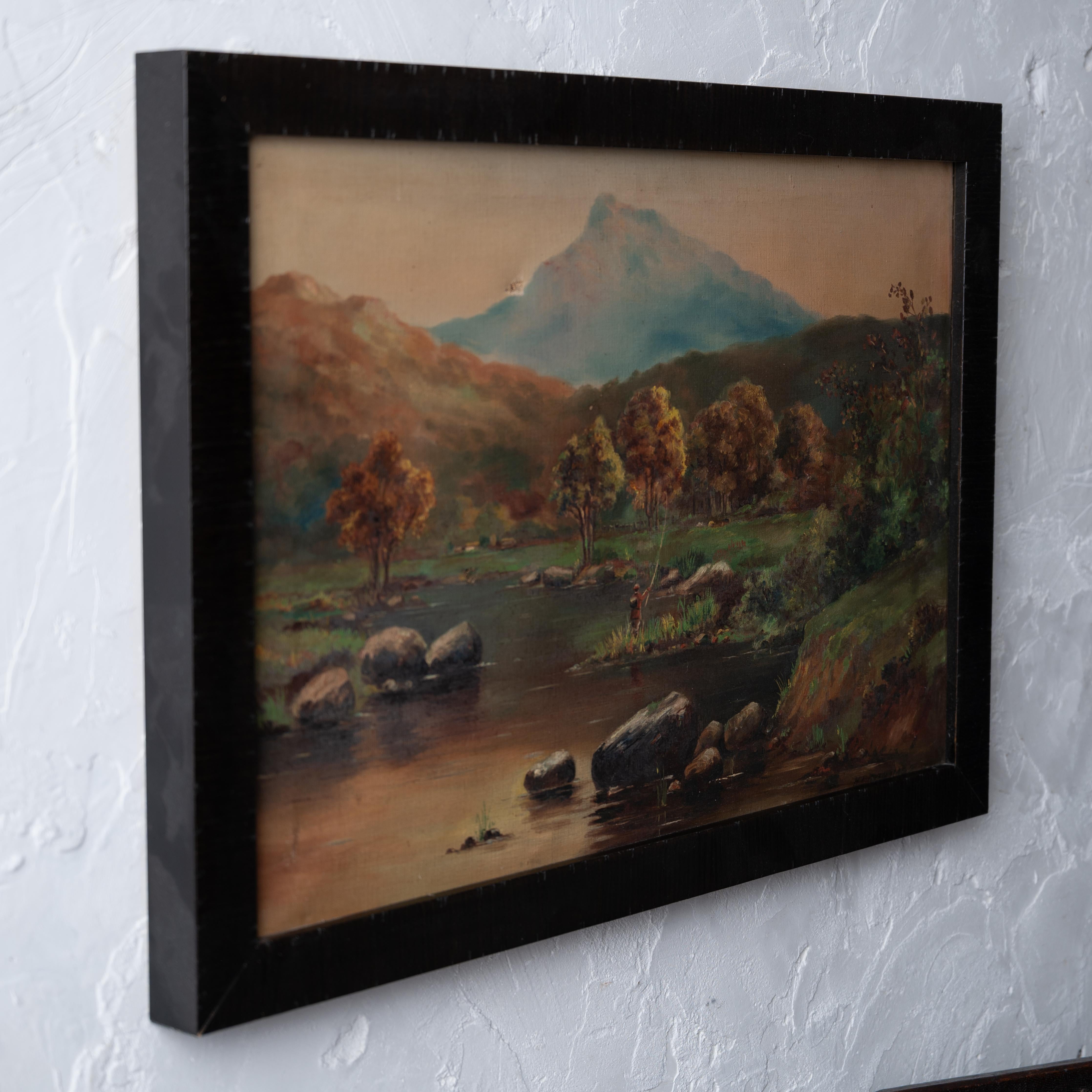 Fliegenfischer-Landschaft - H.L. Plummer, 1919 im Angebot 5