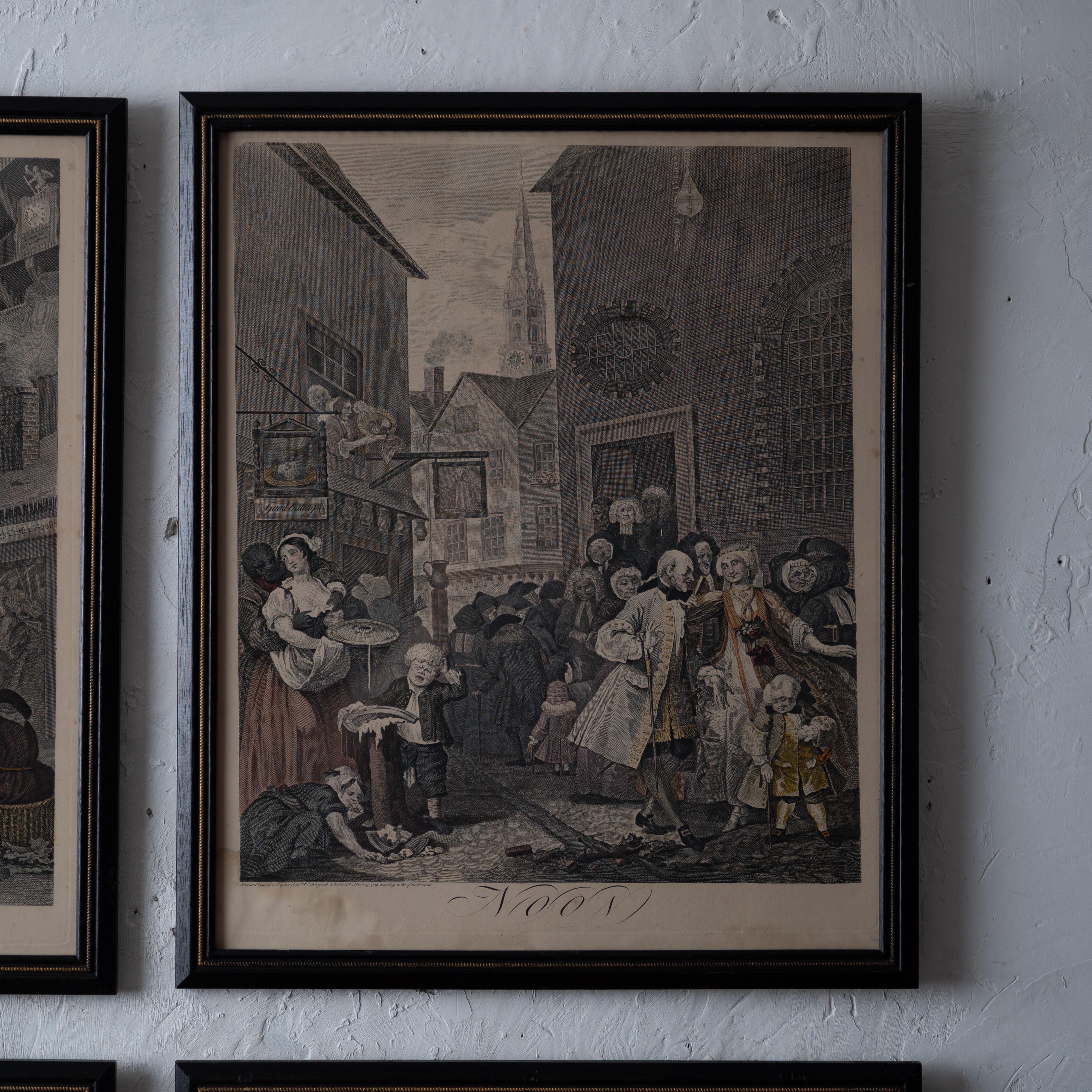 19th Century William Hogarth, The Four Times of the Day - Set of 4 For Sale