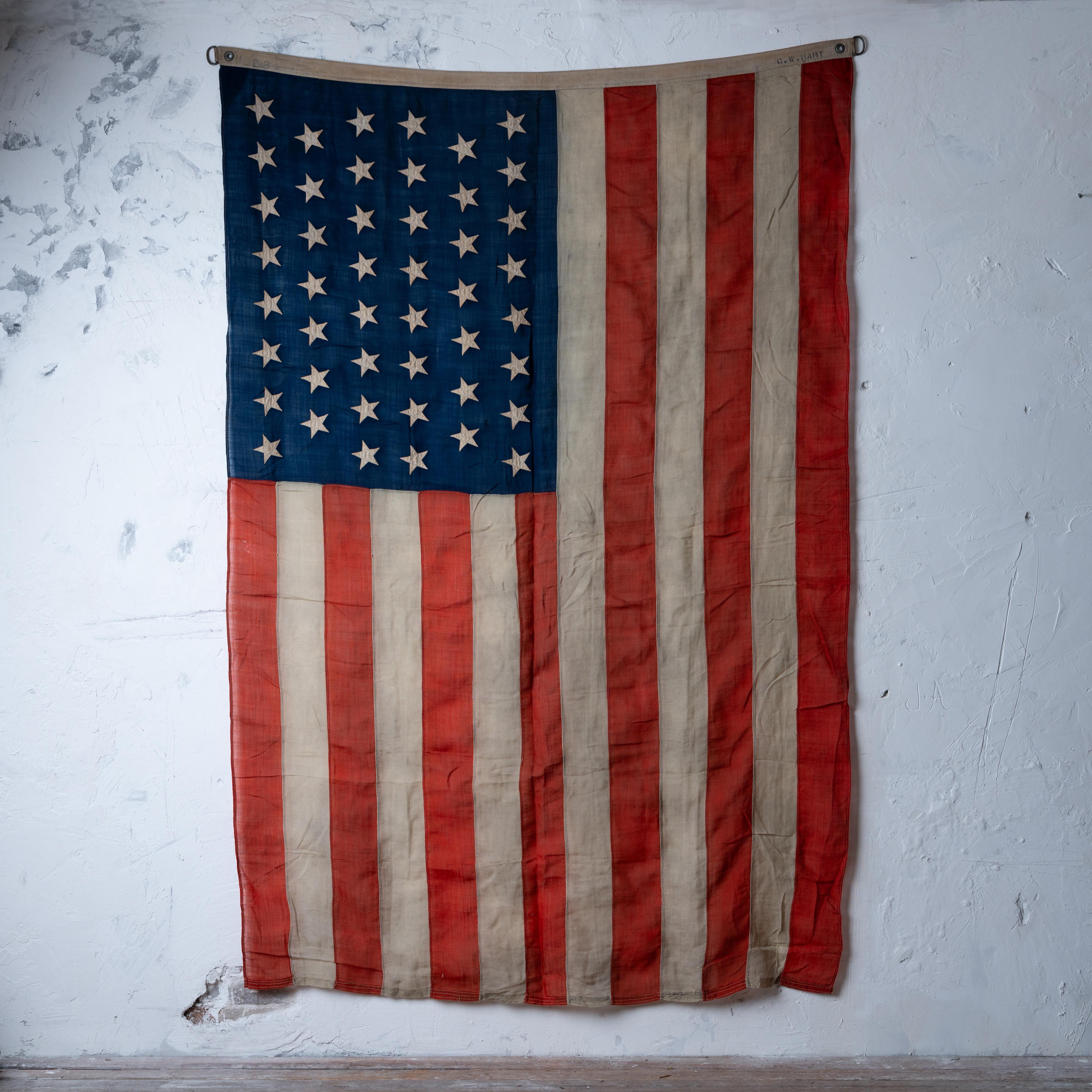 Drapeau américain 46 étoiles Hart-Parr Factory en vente 2