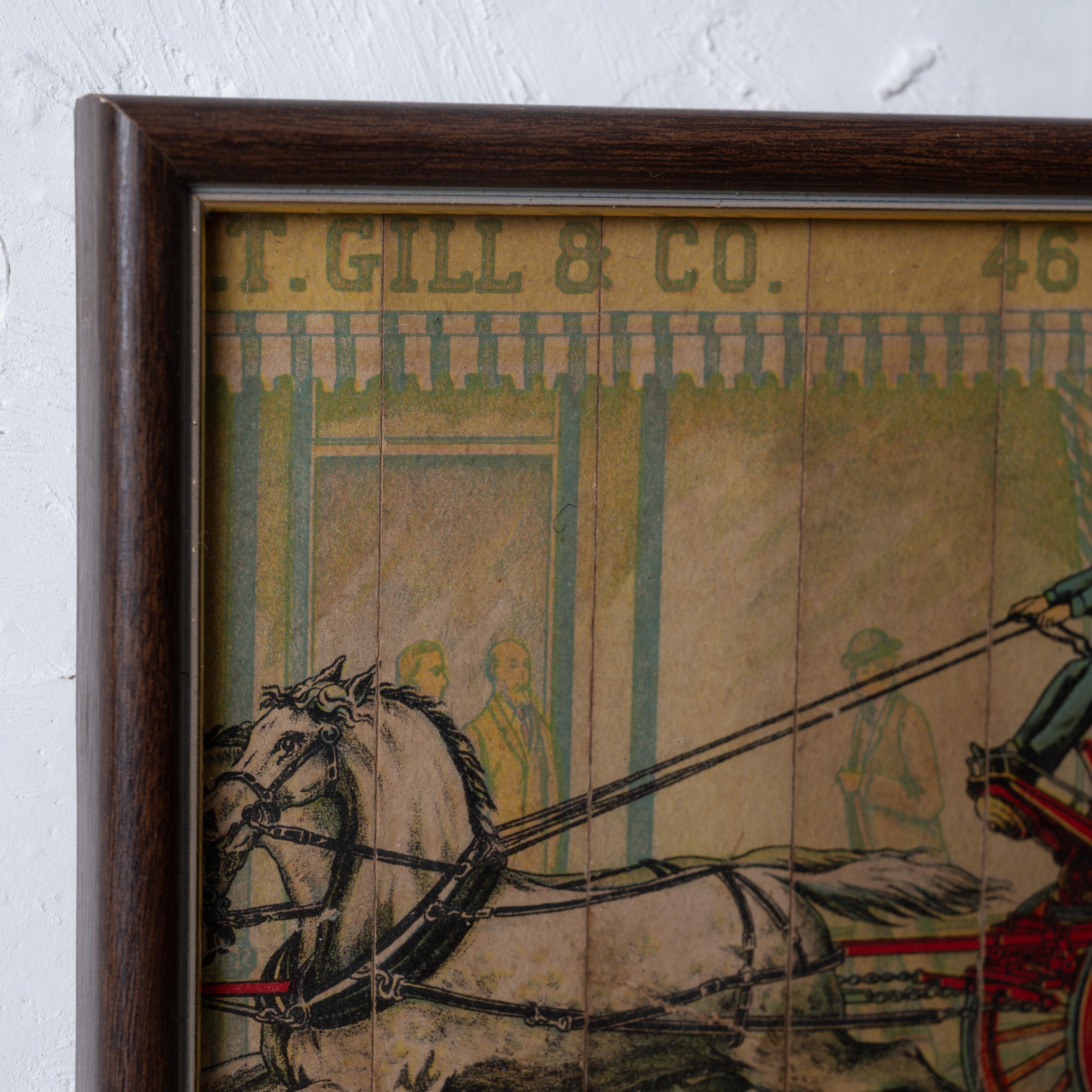 Fire Engine Strip Puzzle, c.1880 In Good Condition For Sale In Savannah, GA