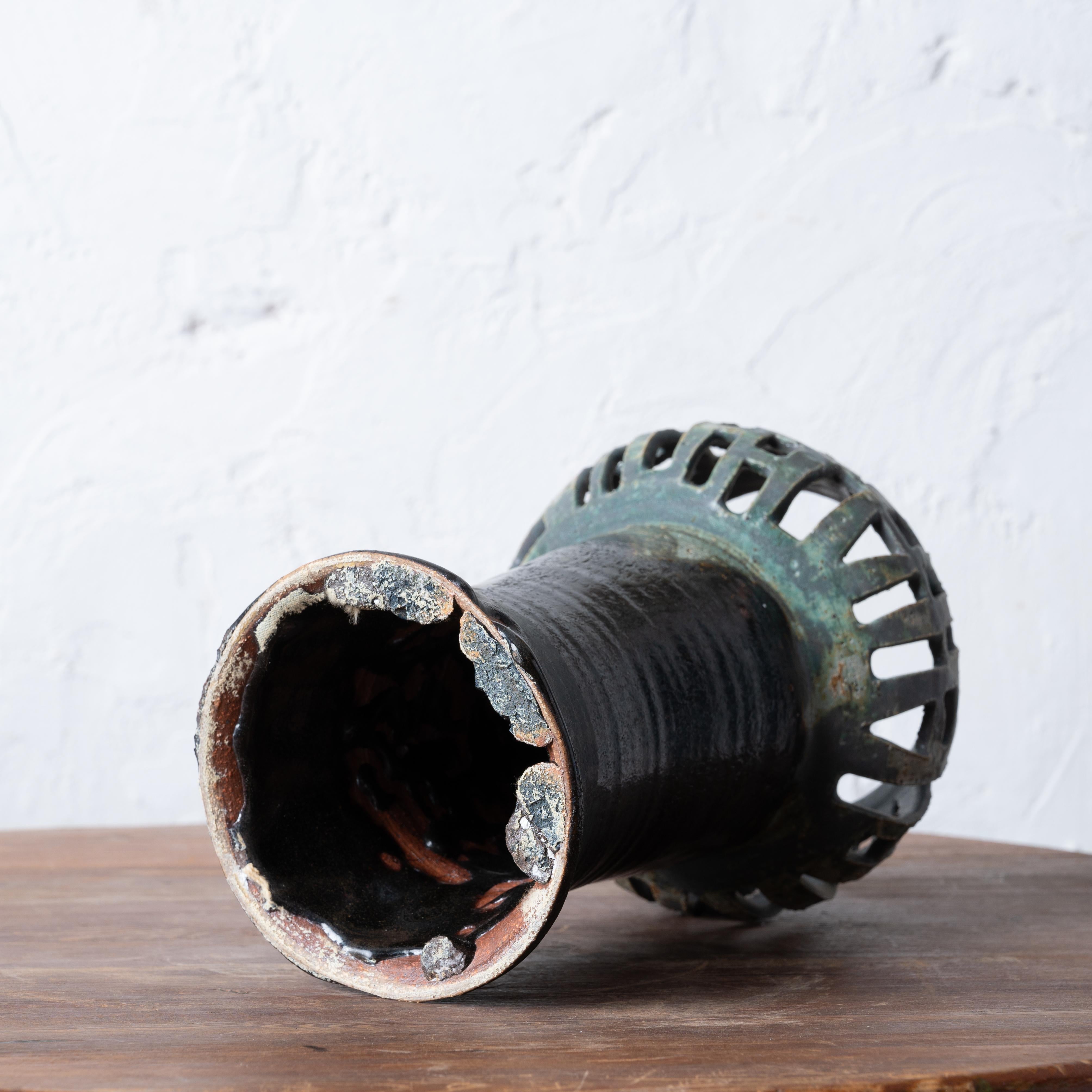 Ceramic Pottery Lantern attributed to Natzler, c.1950 For Sale 2