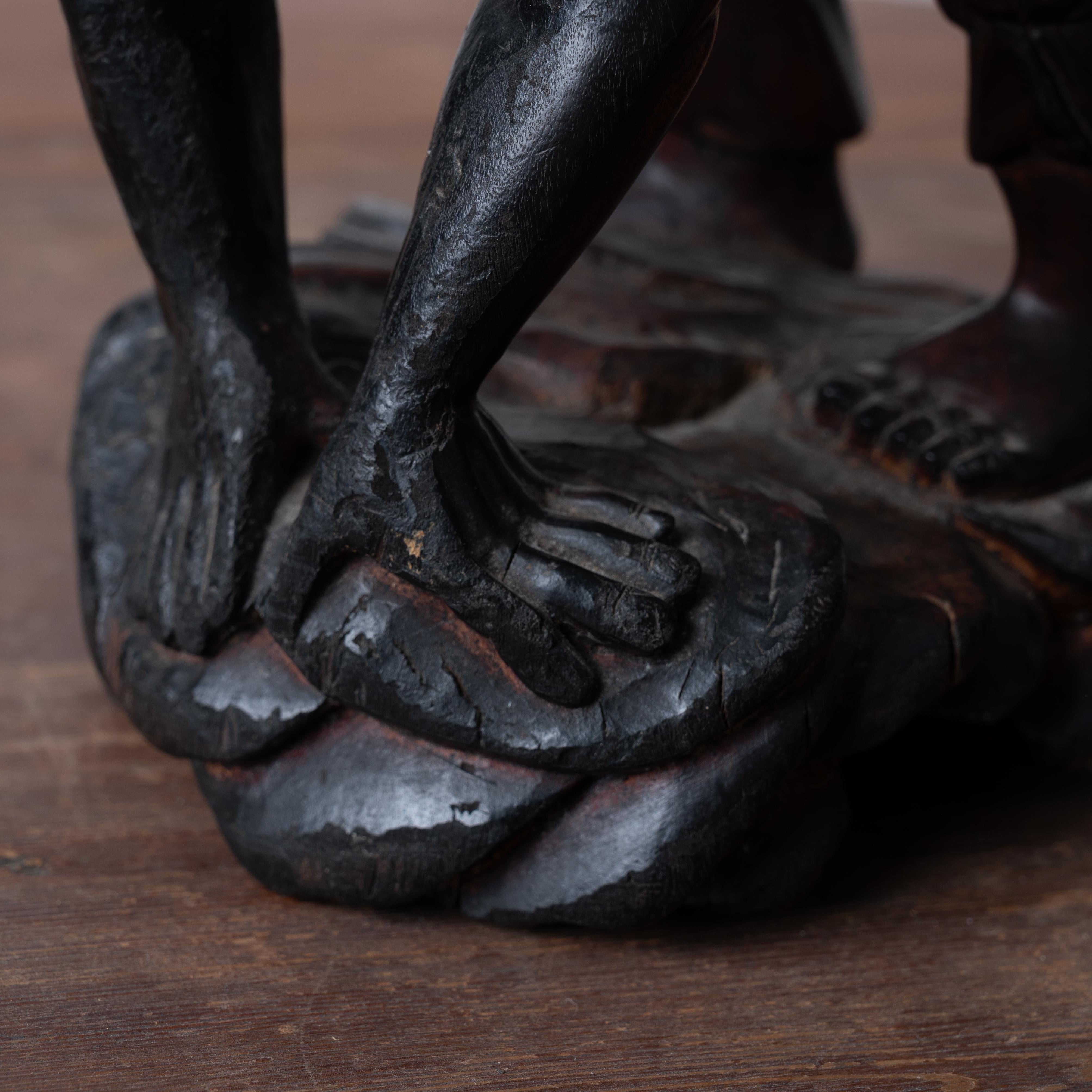 A Japanese Carved Root Yōkai Figure, Meiji Period For Sale 6